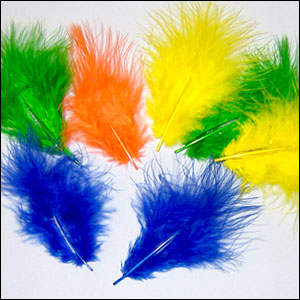 Assorted Mix Dyed Turkey Marabou Feather | Buy Craft Turkey Marabou Feathers